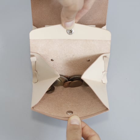 [ ori series] 折りショートウォレット＃ベージュ / ori short wallet  #beige