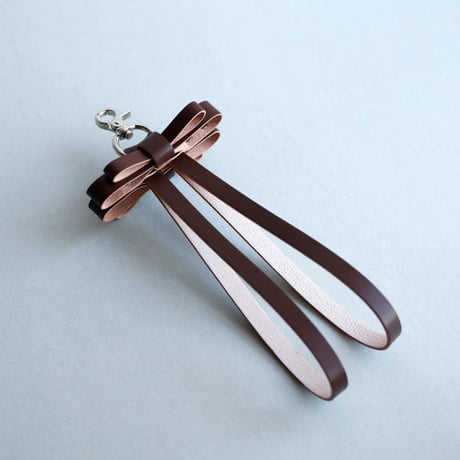 [sou series] リボン ハンドストラップ #ブラウン / ribbon hand strap #brown