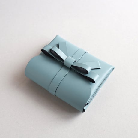 [archive] 汚れあり リボン ショートウォレット スモーキーミント / ribbon short wallet #smoky mint
