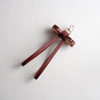 [sou series] リボン ハンドストラップ #レッドブラウン / ribbon hand strap #red brown