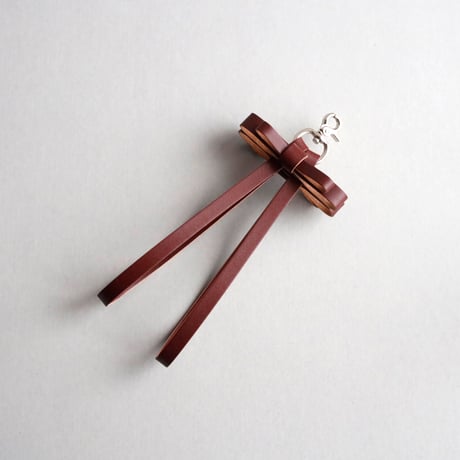 [sou series] リボン ハンドストラップ #レッドブラウン / ribbon hand strap #red brown