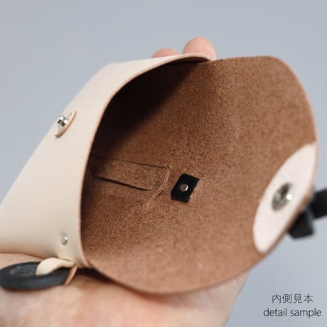 [ ori series] 折り ストラップケース＃ベージュx黒 / ori strap case #beige x black