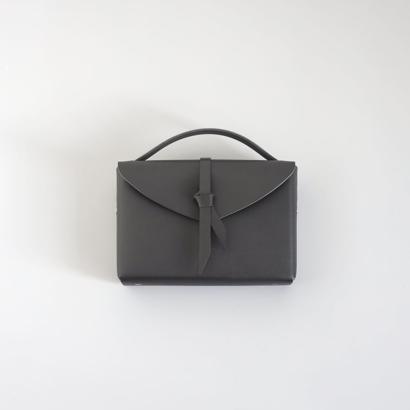 ori series] 折り ボックスバッグ スリム＃黒 / ori box bag