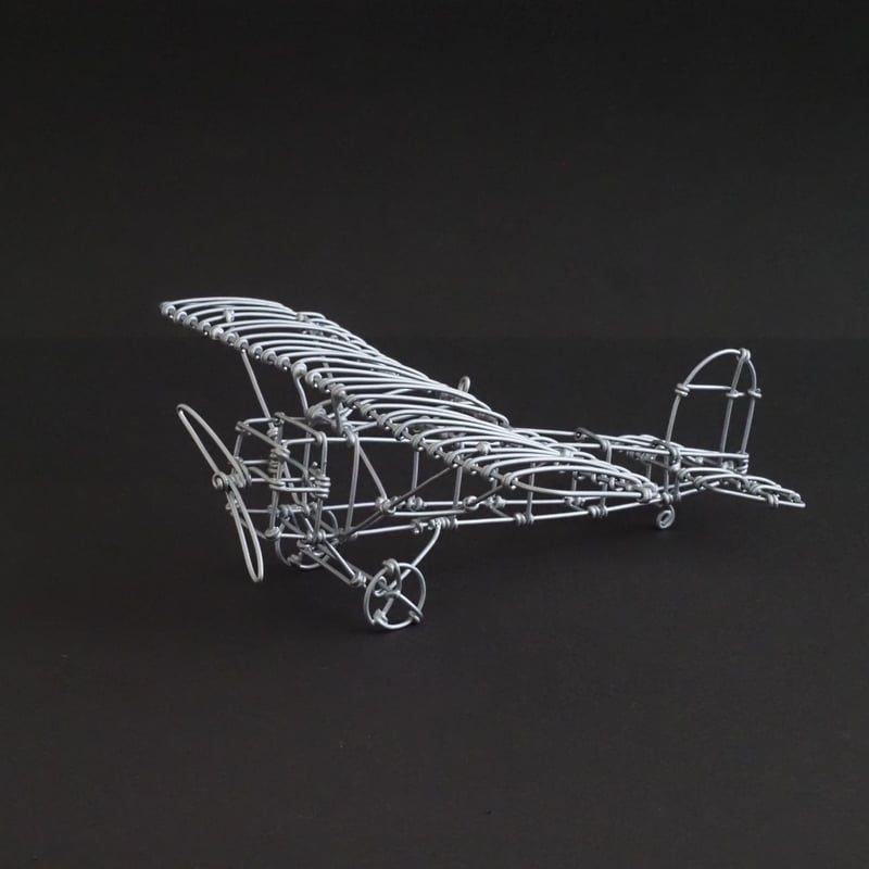H*a様 楽しい空の旅☆ワイヤークラフト 針金の飛行機(大)翼が上タイプ【ワイヤークラフト】 | WIREISM