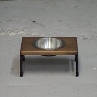 わんこのごはんテーブル(IKEAのステンレス製ボウル付)【マットブラック】