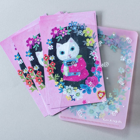 yumi kitagishi Pocket memo "White Cat Diary"