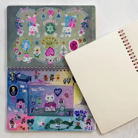 Yumi Kitagishi  Sketchbook " TOKIMEKI of white cat "