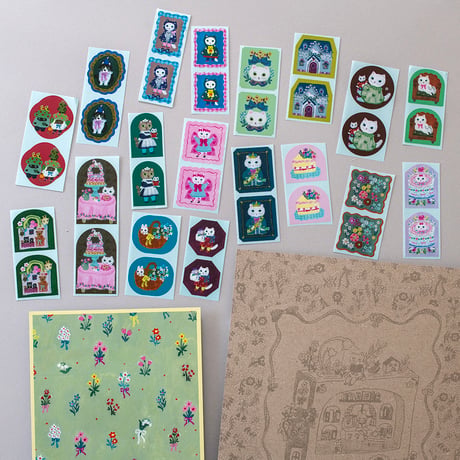 Yumi Kitagishi Sticker Complete Set (with paper holder)