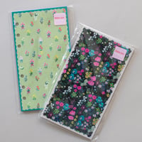 Yumi Kitagishi Refillable Memo Pad, Bible Size, Green & Black Set