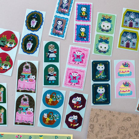 Yumi Kitagishi Sticker Complete Set (with paper holder)