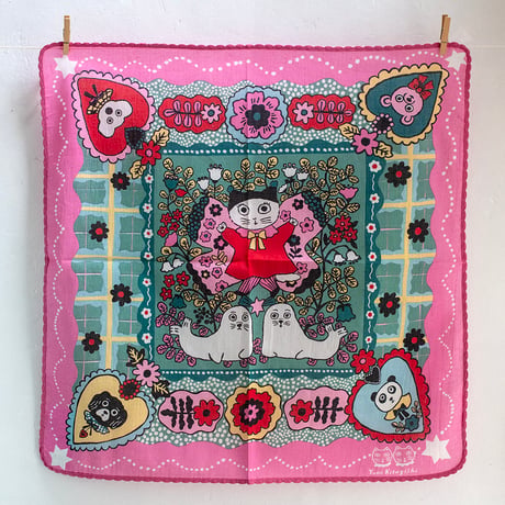 YUMI KITAGISHI HANDKERCHIEF / Fairy Pink