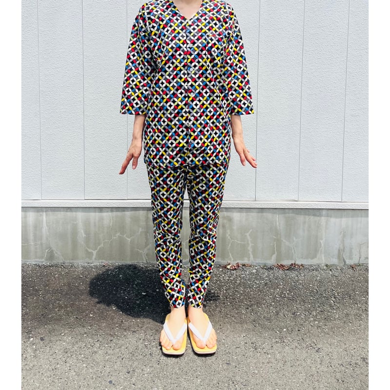 ○鯉口股引上下セット○ カラフル七宝 | 祭・日本の良いモノ 〼