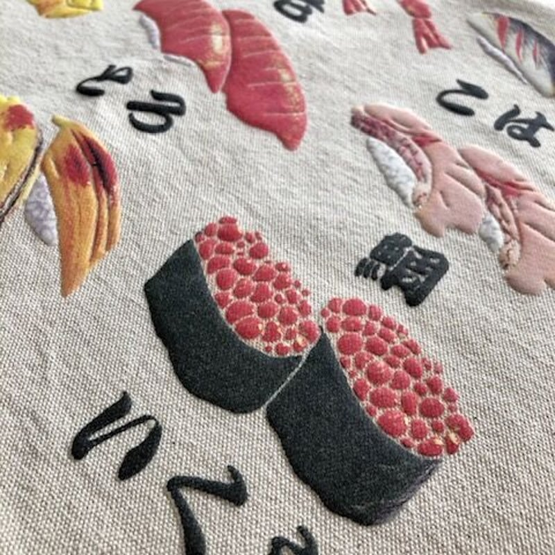 アロママ お寿司わんこ (両面パネル) トートバッグ