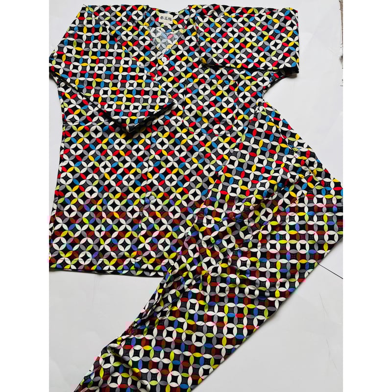 ○鯉口股引上下セット○ カラフル七宝 | 祭・日本の良いモノ 〼