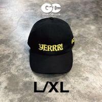 GC-YERRR! Cotton Cap L/XL BLACK/YELLOW GC-20