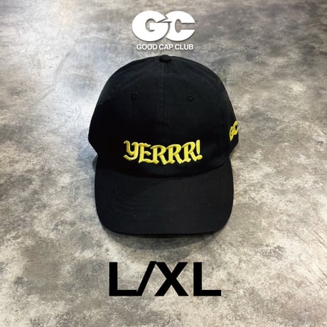 GC-YERRR! Cotton Cap L/XL BLACK/YELLOW GC-20