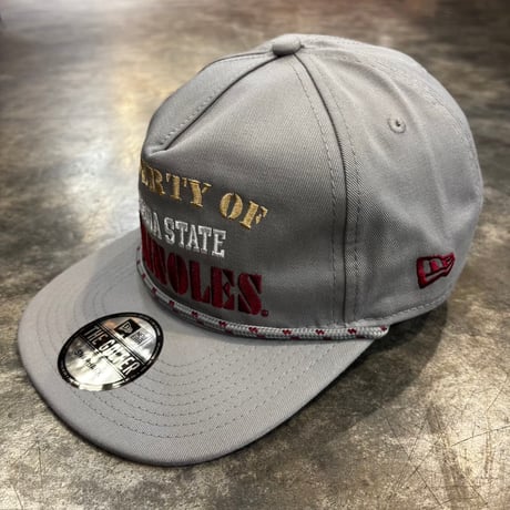 USA買付 NEW ERA FLORIDA STATE SEMINOLES “PROPERTY OF” THE GOLFER SNAPBACK CAP GRAY NEWERA-73