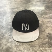 別注クーパーズタウンNYB_LIGHTGRAY刺繍 WASHED CAP TWO-TONE(BLACK/LIGHTGRAY) USED加工 C-18