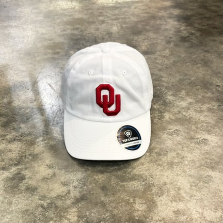 USA買付　Oklahoma Sooners Top of the World Staple Adjustable Hat - White　US-22