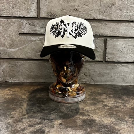 USA買付  New York Yankees Rose Embroidery Subway Series  – Ivory/Black　NEWERA -77