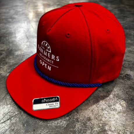 USA買付　Farmers Insurance Open Ahead Colonial Snapback Hat - Red   US-61