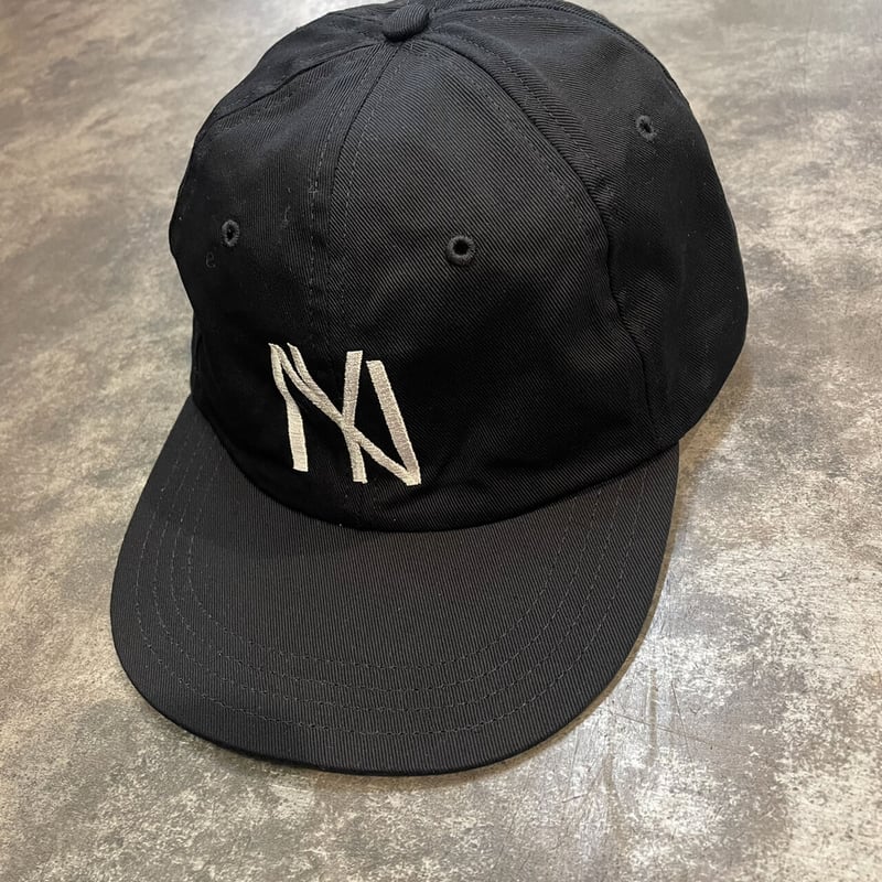 帽子 STUDIOUS Damaged New York Cap 別注クーパーズタウンNYB_WASHED CAP (BLACK) USED加工 C-51 |