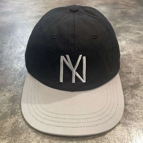 別注クーパーズタウンNYB_LIGHTGRAY刺繍 WASHED CAP TWO-TONE(BLACK/LIGHTGRAY) USED加工 C-18
