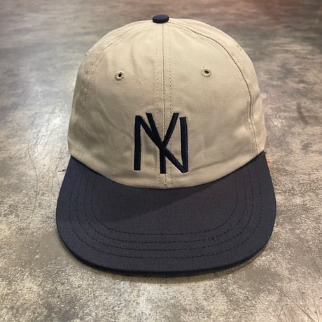 別注クーパーズタウンNYB_WASHED CAP (STONE/NAVY) USED 加工 C-65