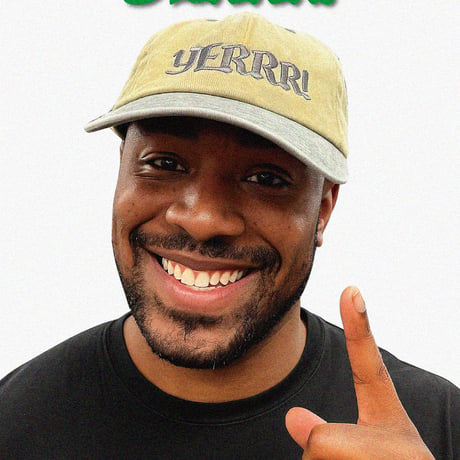 GC-YERRR! Cotton Cap BEIGE/BLACK GC-21