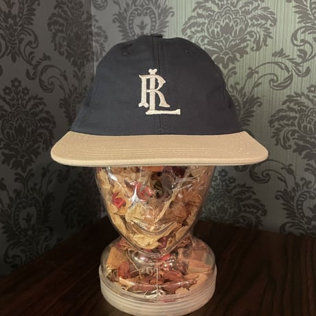 別注クーパーズタウンLRS21_ LIGHTGRAY刺繍WASHED CAP TWO-TONE(NAVY/STONE) USED加工 C-21
