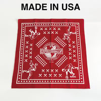 COOPERSTOWN BALL CAP MADE IN USA BASEBALL BANDANA - RED　B-04