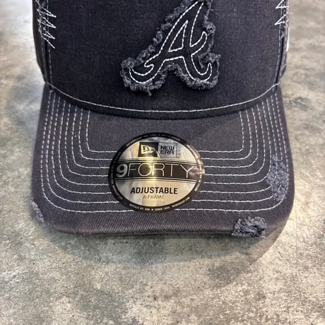 USA買付 Atlanta Braves 'Distressed And Worn' 9FORTY A-Frame NEWERA-54
