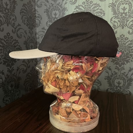 別注クーパーズタウンNYB_LIGHTGRAY刺繍 WASHED CAP TWO-TONE(BLACK/LIGHTGRAY) USED加工 C-18