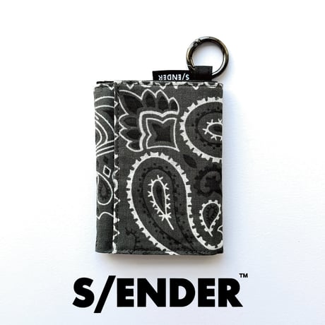 【7月中旬再入荷予定】S/ENDER - -"BANDANA" MULTI WALLET  <CHACOAL> SE-12