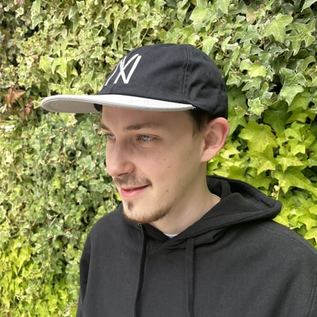 別注クーパーズタウンNYB_LIGHTGRAY刺繍 WASHED CAP TWO-TONE(BLACK/LIGHTGRAY) USED加工 C-18