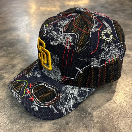 USA買付 San Diego Padres 'Running Stitch' 9FORTY A-Frame Snapback NEWERA -46