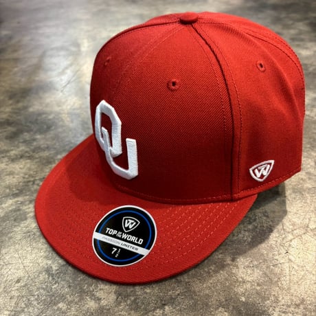 USA買付　Oklahoma Sooners Top of the World Team Color Fitted Hat - RED 7 2/1 (59.6cm)　US-23