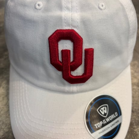 USA買付　Oklahoma Sooners Top of the World Staple Adjustable Hat - White　US-22
