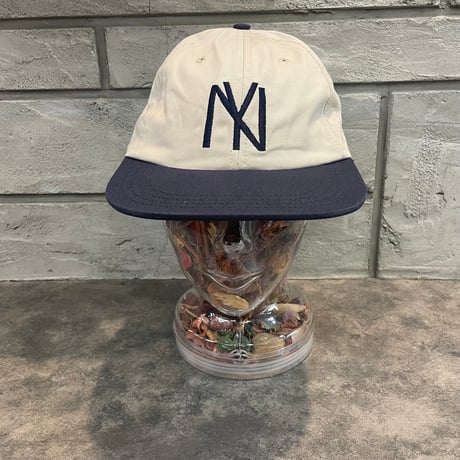 別注クーパーズタウンNYB_WASHED CAP (STONE/NAVY) USED 加工 C-65