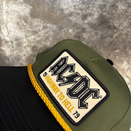 USA買付　merican Needle AC/DC HIGHWAY TO HELL Rope Cap Olive/Black AN-24