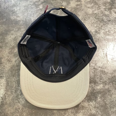 別注クーパーズタウンNYB_NAVY刺繍 WASHED CAP TWO-TONE(NAVY/STONE) USED加工 C-17