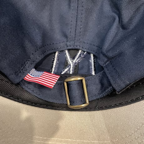 別注クーパーズタウンNYB_NAVY刺繍 WASHED CAP TWO-TONE(NAVY/STONE) USED加工 C-17