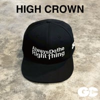 別注 クーパーズタウン HIGH CROWN×GOOD CAP CLUB GC AlwaysDo the right thing _ CAP (BLACK) C-92