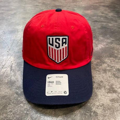 USA限定　USMNT Nike Campus Adjustable Hat - Red/Navy N-44