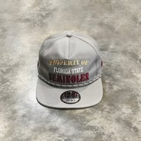 USA買付 NEW ERA FLORIDA STATE SEMINOLES “PROPERTY OF” THE GOLFER SNAPBACK CAP GRAY NEWERA-73