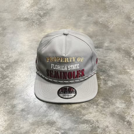 USA買付 NEW ERA FLORIDA STATE SEMINOLES “PROPERTY OF” THE GOLFER SNAPBACK CAP GRAY NEWERA-73