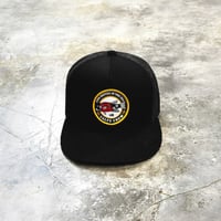 USA買付 SALTY CREW FIND REFUGE IN THE SEA FISH PATCH TRUCKER SNAPBACK CAP BLACK　US-74