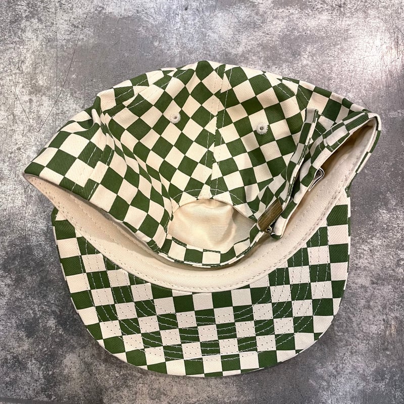 Supreme グリーン系チェック ワークキャップ supreme 緑チェックキャップ - メルカリ