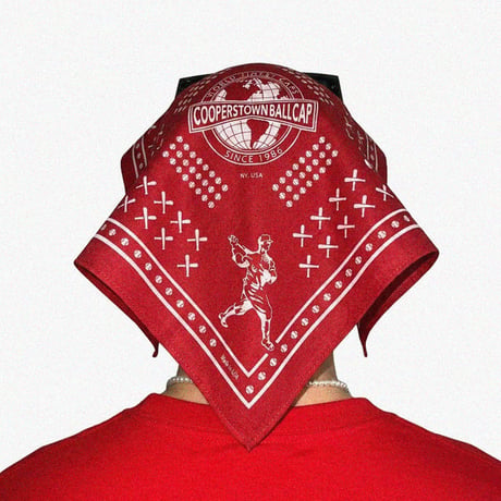 COOPERSTOWN BALL CAP MADE IN USA BASEBALL BANDANA - NAVY　B-01