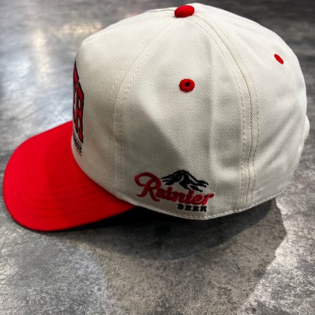 USA買付　AMERICAN NEEDLE × RAINIER BEER FOOTBALL LEAGUE SNAPBACK CAP AN-26